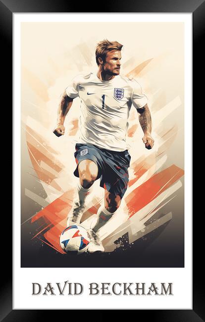 David Beckham Poster Framed Print by Steve Smith