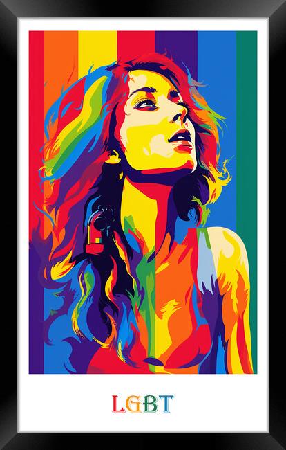 LGBT Poster Framed Print by Steve Smith