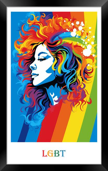 LGBT Poster Framed Print by Steve Smith