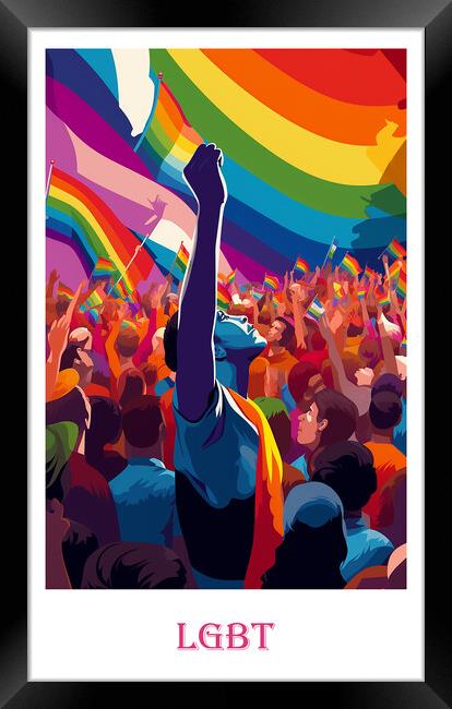 LGBT Poster Framed Print by Steve Smith