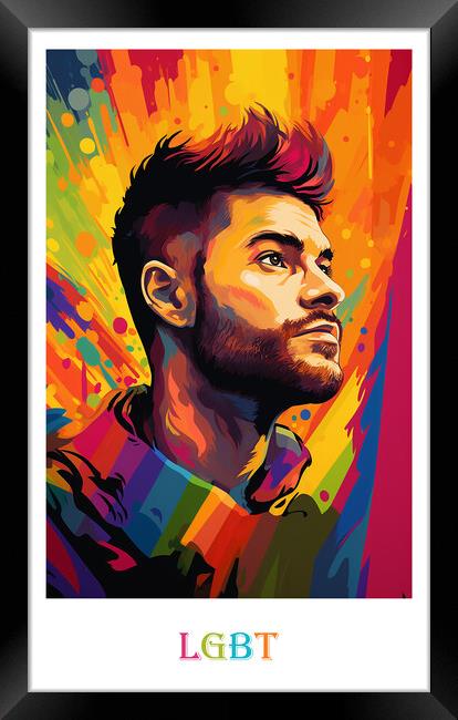 LGBT Poster Framed Print by Steve Smith