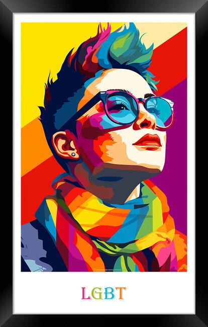 LGBT Poster Framed Print by Steve Smith