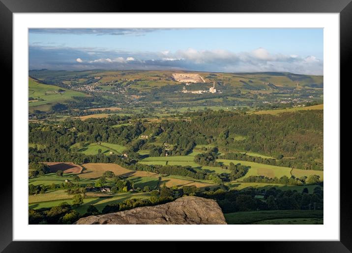 View from Bamford Edge Framed Mounted Print by Steve Smith