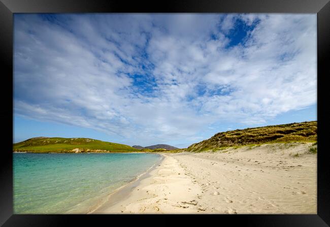 Vatersay Beach Framed Print by Steve Smith