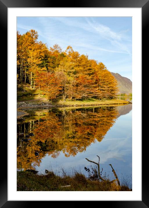 Buttermere Reflections Framed Mounted Print by Steve Smith