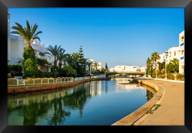 Yasmine Hammamet Canal Framed Print by Steve Smith