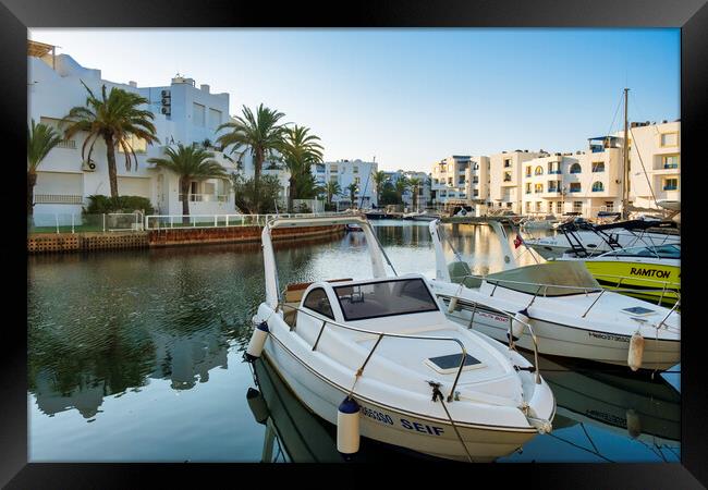 Yasmine Hammamet Canal Framed Print by Steve Smith