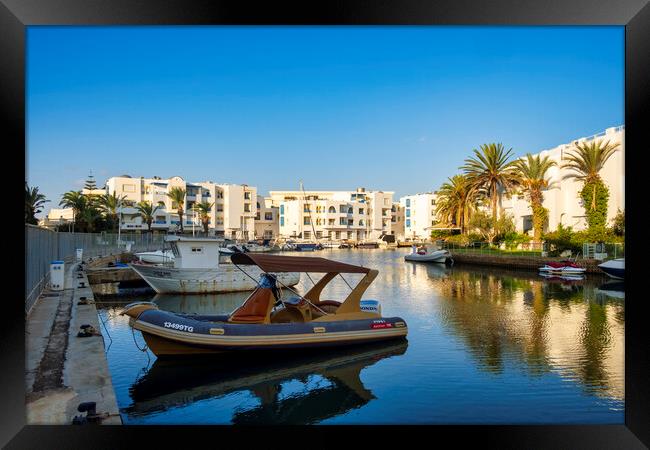 Yasmine Hammamet Canal Framed Print by Steve Smith