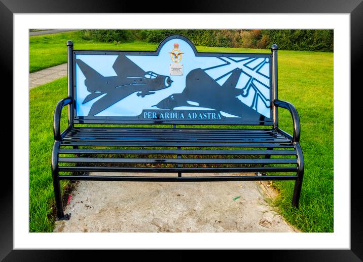 Per Ardua Ad Astra Memorial Bench Framed Mounted Print by Steve Smith