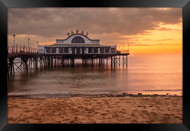 Cleethorpes Pier Lincolnshire Sunrise Framed Print by Steve Smith