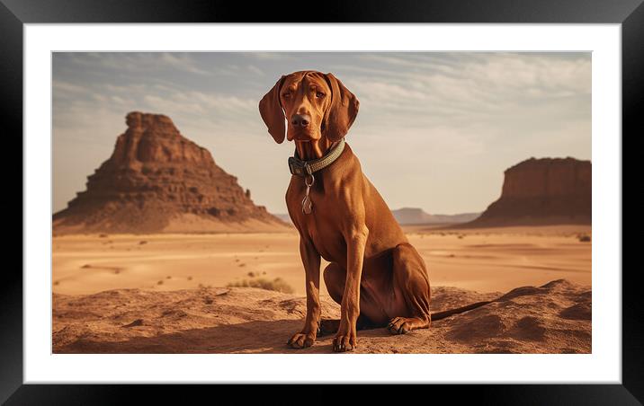 Vizsla Dog Framed Mounted Print by Steve Smith