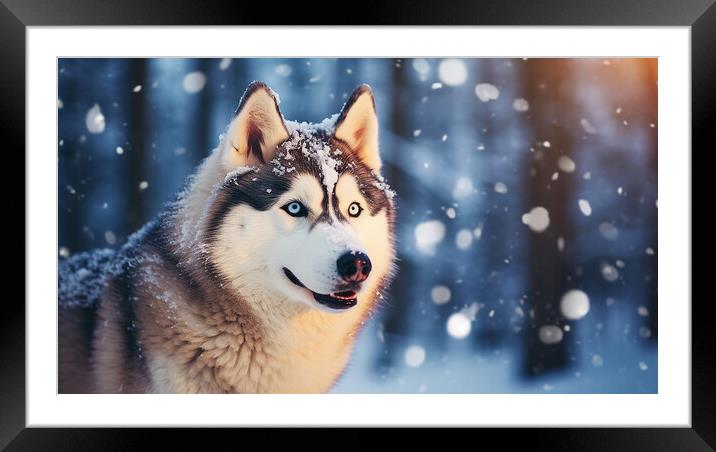 Husky Framed Mounted Print by Steve Smith