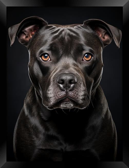 Staffordshire Bull Terrier Framed Print by Steve Smith