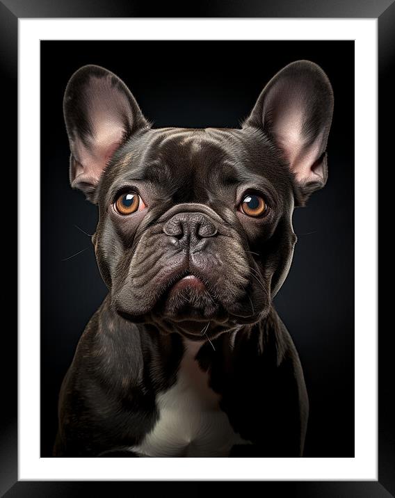 French Bulldog Portrait Framed Mounted Print by Steve Smith