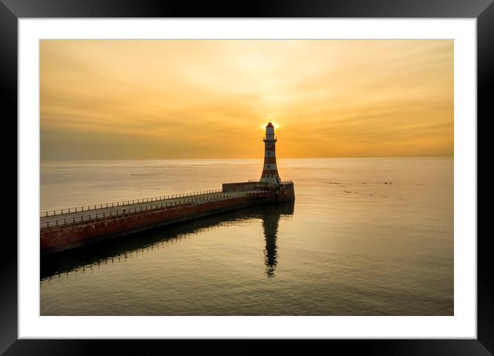 Roker Pier Sunrise Framed Mounted Print by Steve Smith