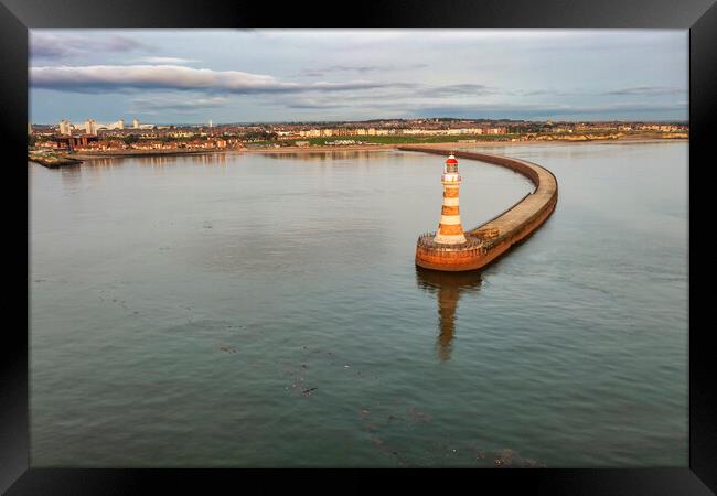 Roker Pier and Lighthouse Framed Print by Steve Smith