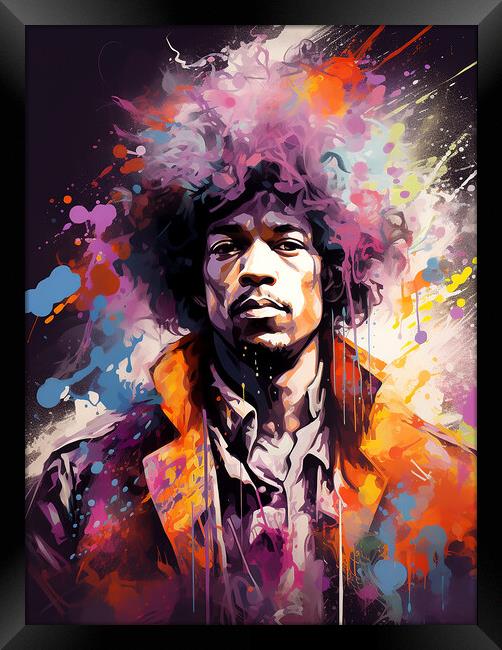 Jimi Hendrix Framed Print by Steve Smith