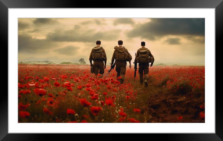 Lest We Forget Framed Mounted Print by Steve Smith