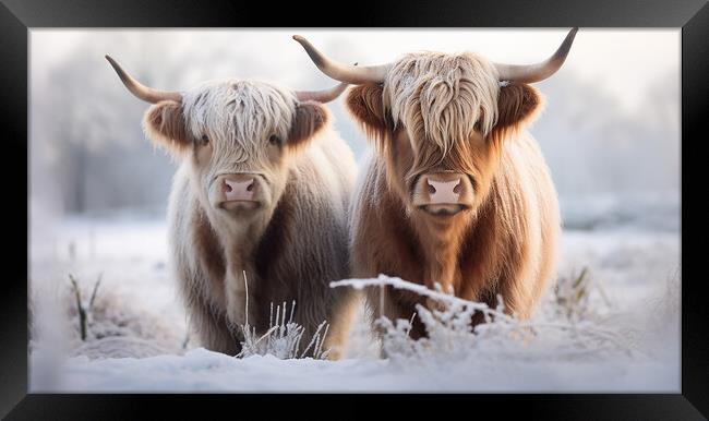 Highland Cows Framed Print by Steve Smith
