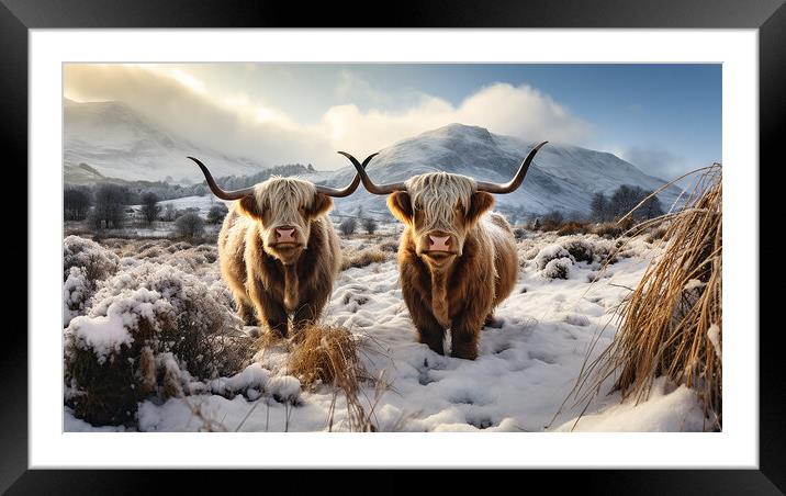 Highland Cows Framed Mounted Print by Steve Smith