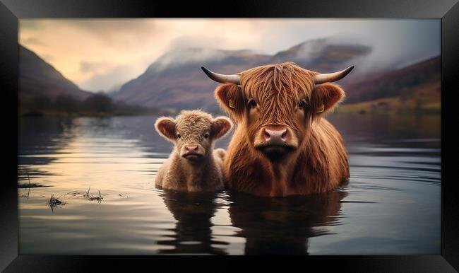 Highland Cows Framed Print by Steve Smith