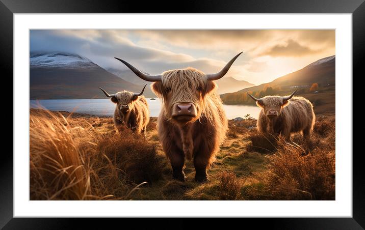 Highland Cows Framed Mounted Print by Steve Smith