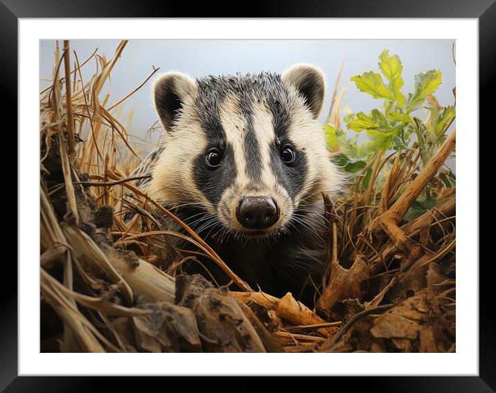 The Badger Framed Mounted Print by Steve Smith