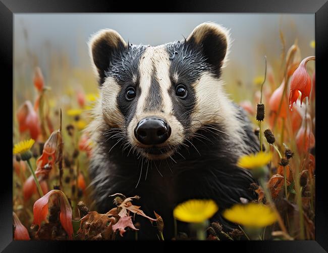 The Badger Framed Print by Steve Smith