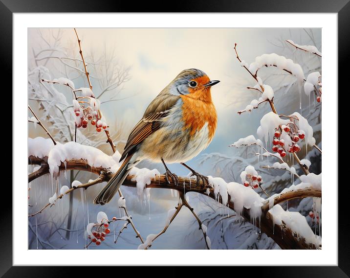 The Robin Framed Mounted Print by Steve Smith