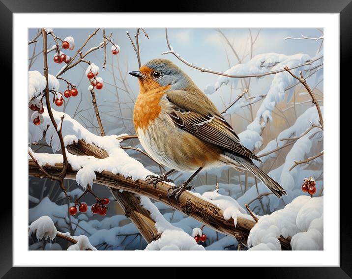 The Robin Framed Mounted Print by Steve Smith