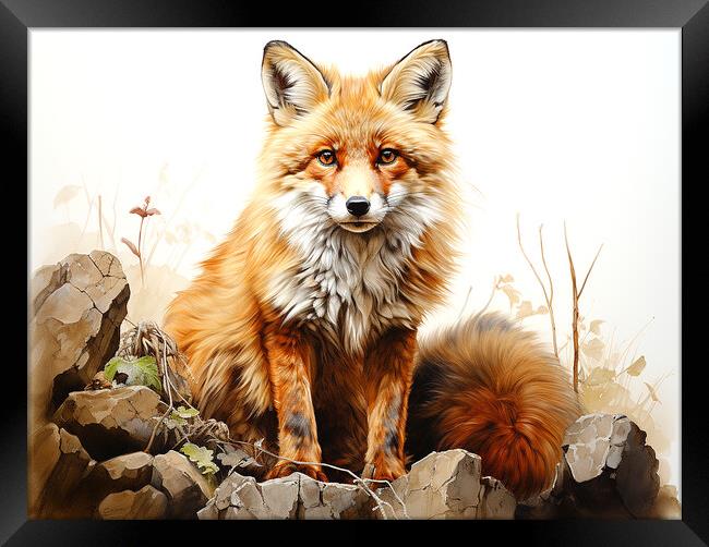 The Fox Framed Print by Steve Smith