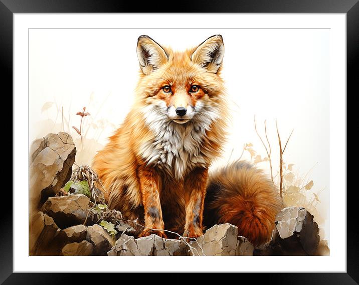 The Fox Framed Mounted Print by Steve Smith