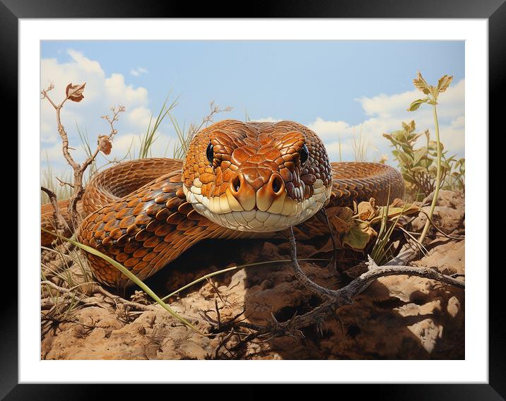 Common Adder Framed Mounted Print by Steve Smith