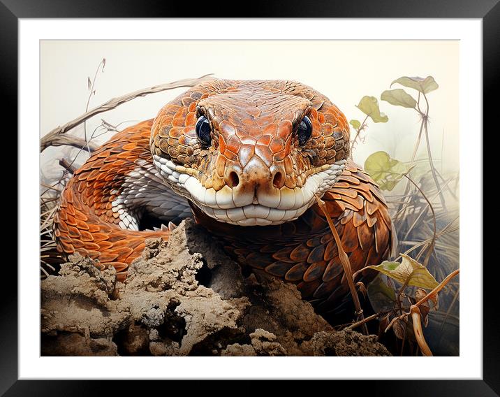 Common Adder Framed Mounted Print by Steve Smith