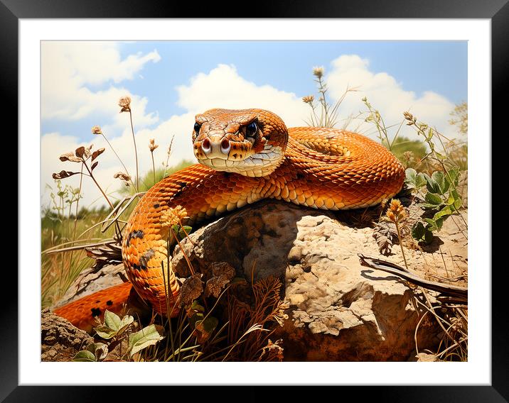 Common Adder Framed Mounted Print by Steve Smith