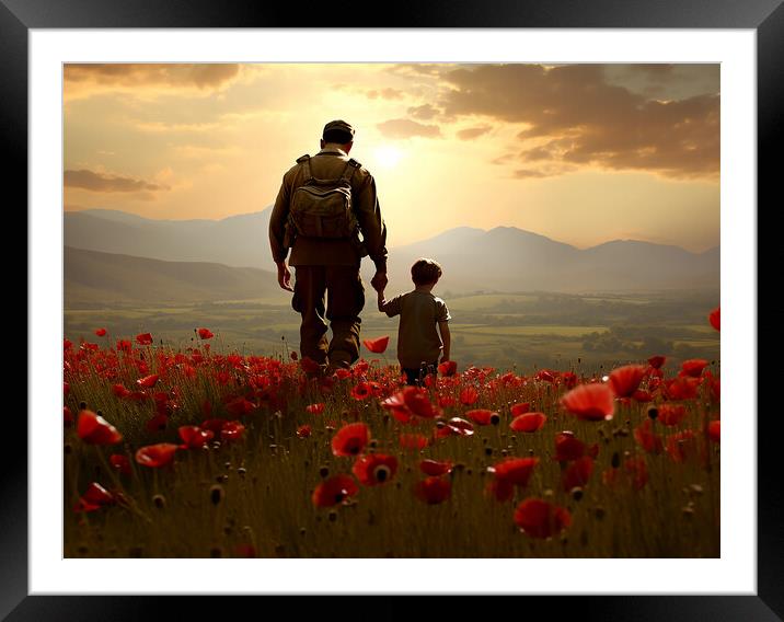 Pleased You Are Home Dad Framed Mounted Print by Steve Smith