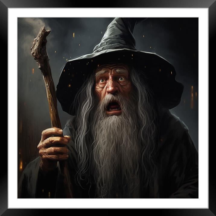 One Angry Wizard Framed Mounted Print by Steve Smith