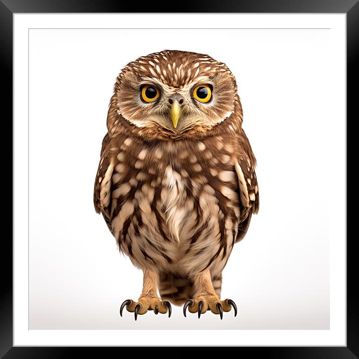 Little Owl Framed Mounted Print by Steve Smith