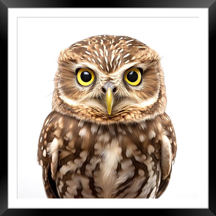 Little Owl Framed Mounted Print by Steve Smith