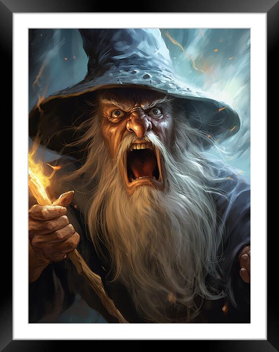 A Very Angry Wizard Framed Mounted Print by Steve Smith