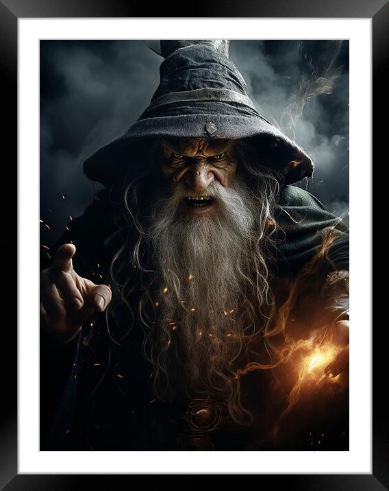 A Very Angry Wizard Framed Mounted Print by Steve Smith