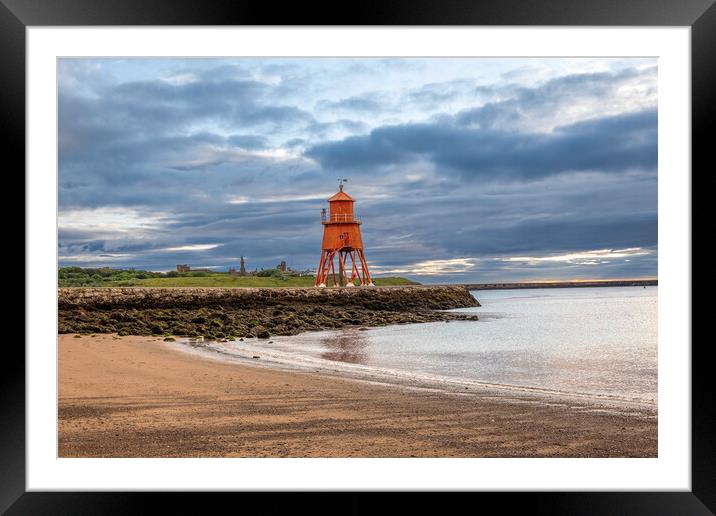 Herd Groyne Framed Mounted Print by Steve Smith