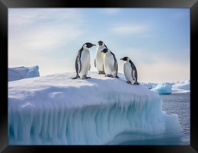 Emperor Penguins Framed Print by Steve Smith