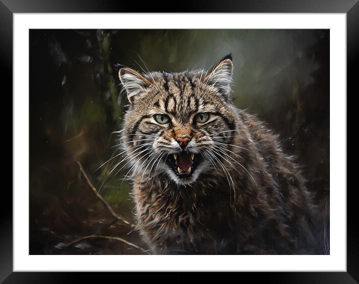 The Scottish Wildcat Framed Mounted Print by Steve Smith