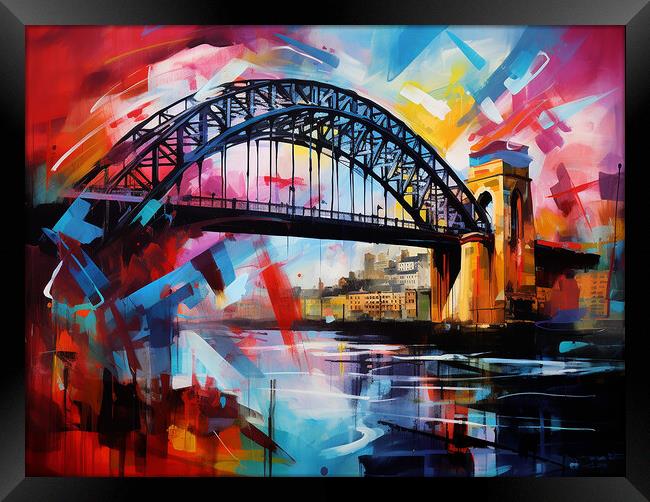 Tyne Bridge Abstract Framed Print by Steve Smith