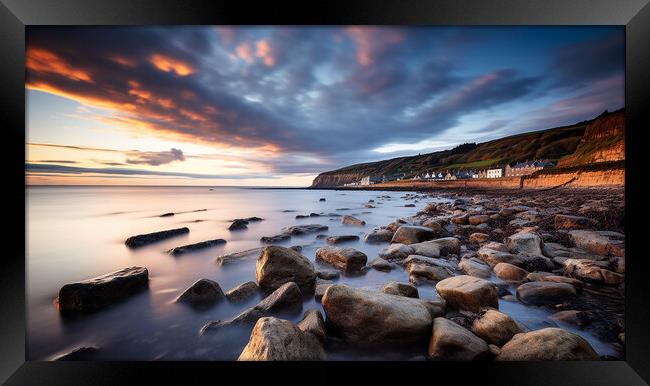 Robin Hoods Bay Sunrise Framed Print by Steve Smith