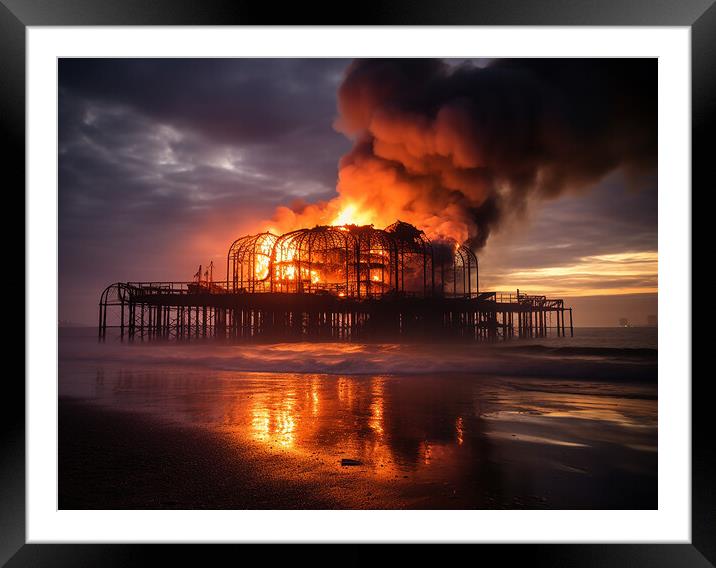 West Pier Brighton Framed Mounted Print by Steve Smith