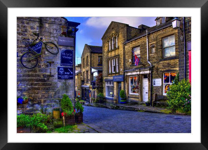 Haworth Main Street Framed Mounted Print by Steve Smith