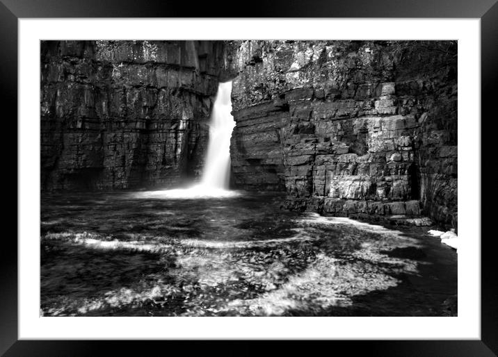 High Force Waterfall Framed Mounted Print by Steve Smith