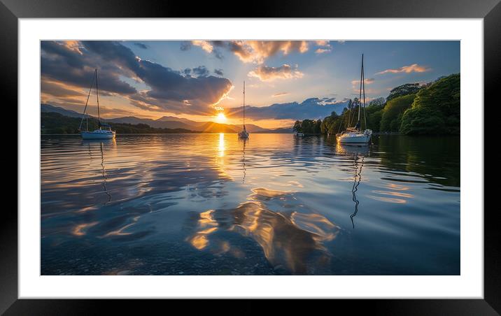 Windermere Lake District Framed Mounted Print by Steve Smith